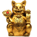 Pisică Maneki-neko pentru a aduce noroc